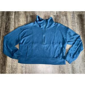 Travis Mathew Pullover Womens Large Black 1/4 Zip Workout Sweatshirt Golf